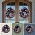 thumbnail image 3 of 2 Pcs Patriotic Independence Day Wreath 4th of July Wreaths for Front Door Patriotic Wreath American Flag Garland Front Door Decorations, Independence Day Wreath for Home Wall Porch, 3 of 7