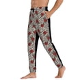 thumbnail image 3 of Kdxio Leopard Print Rose Pattern Joggers,Sweatpants for Men with Pockets-3X-Large, 3 of 5