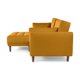 thumbnail image 5 of Sala Modular Sofá Cama Reversible De Lino Mostaza Con Porta Vasos Modelo Mandarín, 5 of 9