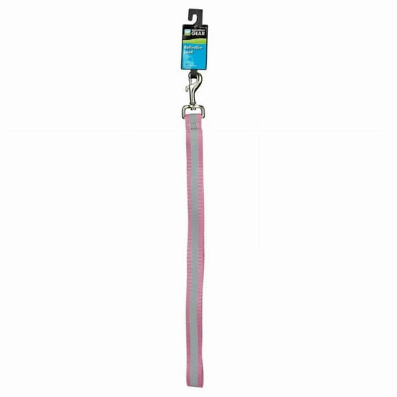 Guardian Gear Nylon Reflective Dog Leash, 4-Feet x 5/8-Inch Lead, Pink