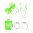 thumbnail image 4 of Disfraz Jumpingount Retro Neon Temática Guantes de encaje Pendientes 80s Accesorios verde Type2 NO2, 4 of 6