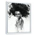 thumbnail image 3 of Designart 'Black and White Portrait of African American Woman III' Modern Framed Canvas Wall Art Print, 3 of 5