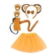 thumbnail image 4 of Conjunto de falda y sombrero con orejas y cola de mono, diadema con orejas de mono para fiestas temáticas, 4 of 8