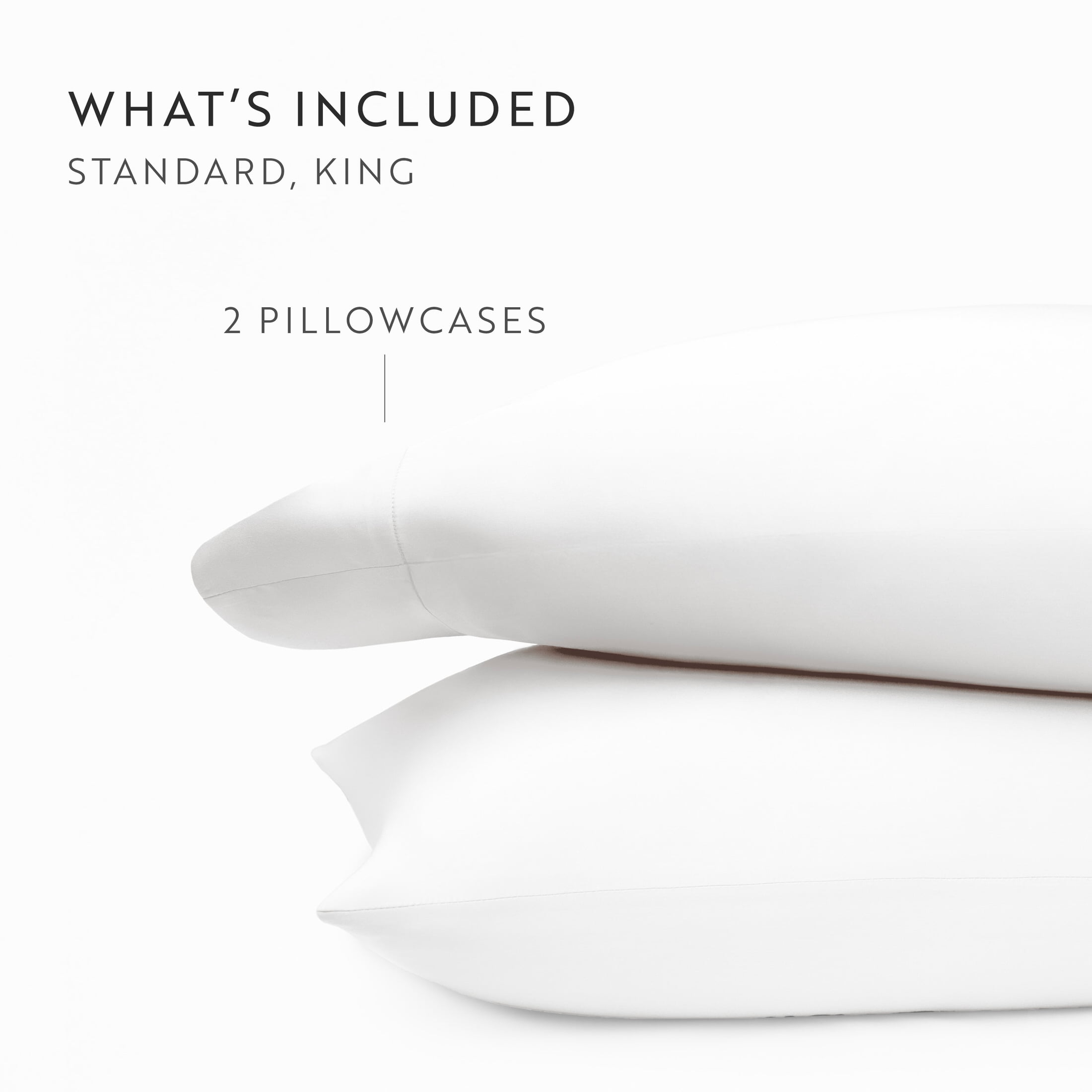Noble Linens 2 Piece Rayon From Bamboo Pillowcase Set, White, King