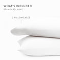 thumbnail image 3 of Noble Linens 2 Piece Rayon From Bamboo Pillowcase Set, White, Standard/Queen, 3 of 5