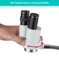 thumbnail image 3 of AmScope 8X Binocular Gooseneck Arm Stereo Microscope with 8W Flourescent Ring Light, 3 of 6