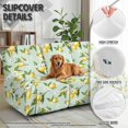 thumbnail image 5 of COEQINE Recliner Sofa Cover Anti-Slip 3 Seater Lazyboy Cover 8 Pieces Soft Recliner Couch Cover Stay in Place Furniture Protector for Reclining Chair, Lemon Floral Green, 5 of 8