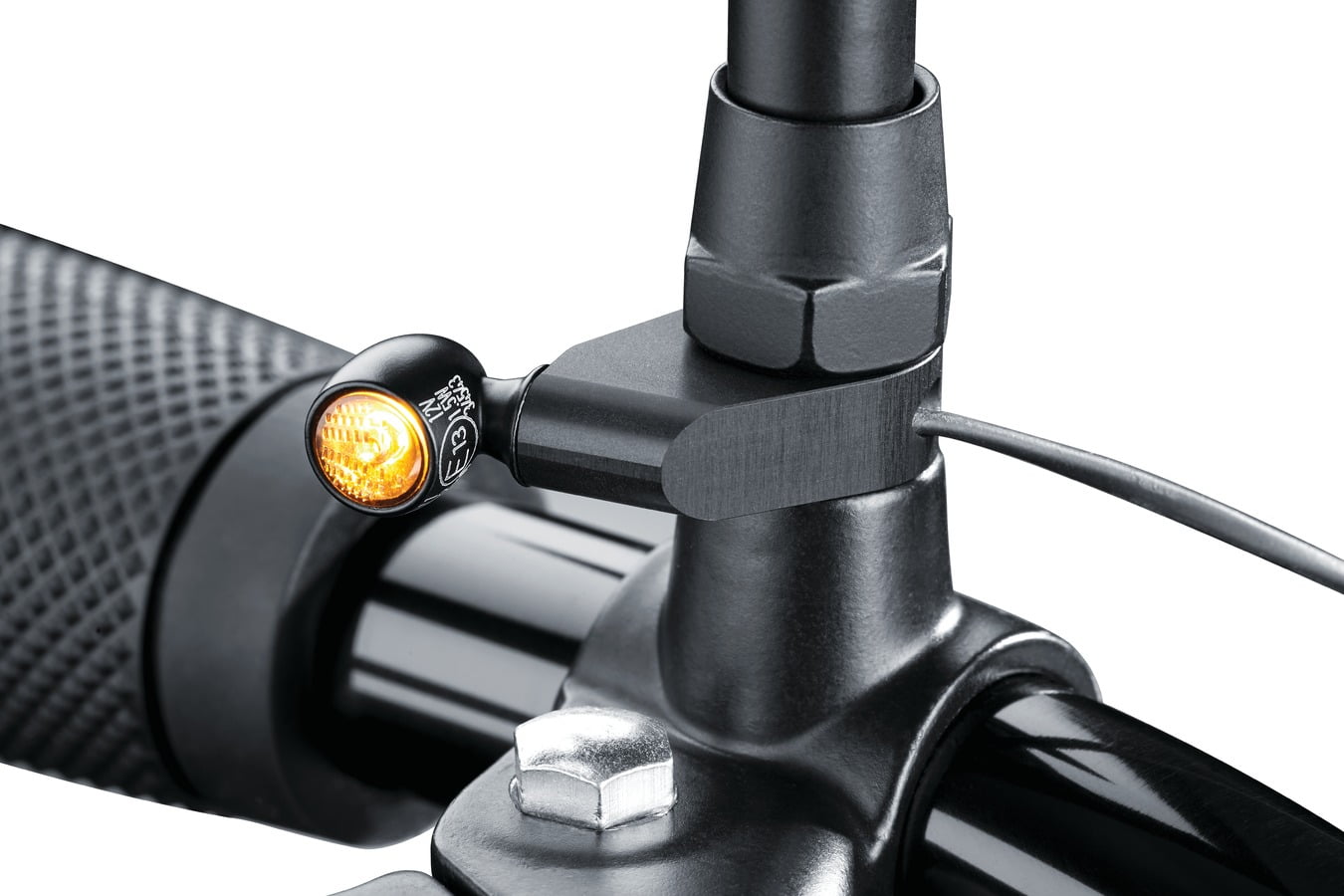Kuryakyn 2574 Motorcycle Lighting Accessory: Handlebar Control Mounts for Kellermann Atto 1 Pair Rhombus S Turn Signal Light Micro S Silver 