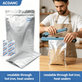 thumbnail image 4 of CCOCC 2026 New 50/100Pcs Mylar Bags 8.7Mil W/ Oxygen Absorbers Stand-Up Resealable Food Storage for Food, Snack, Coffee, Tea, Nuts, 4 of 6