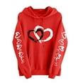 thumbnail image 2 of Craaazy Women's Valentines Oversized Drawstring Hoodies Gifts, 2 of 5