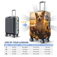 thumbnail image 4 of Kdxio Pastoral Sunflower Corgi Pattern Luggage Cover for Travel,Elastic and Durable,Fits 18-32 Inch,Anti-Scratch Suitcase Protector-No luggage included, 4 of 5