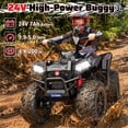 thumbnail image 3 of TOYBSNR 24V Kids ATV, 2-Seater 4WD Ride on Toys for Big Kids Ages 5-14, XXXL Powered Ride on Electric Car, 4 Wheeler with EVA Tires, Bluetooth, Music, Spring Suspension, Max 7.5MPH, Black, 3 of 8