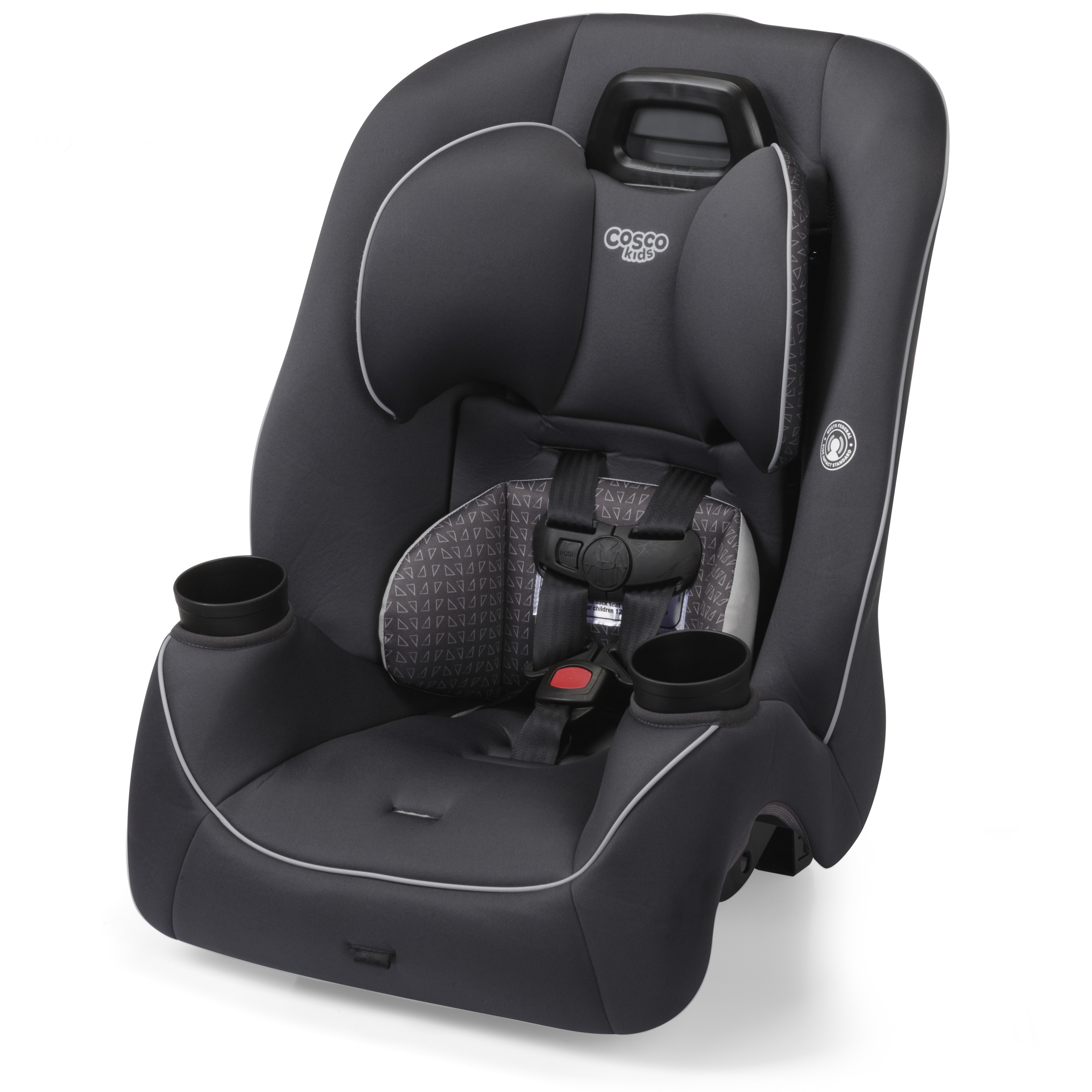 Cosco Kids Easy Elite Slim All-in-One Convertible Car Seat, Grey Glyphs