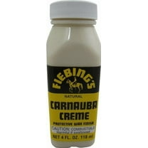 Fiebing's Carnauba Wax (4 oz) - Protective Leather Wax Creme Resists Fingerprints & Scuff Marks - Flexible, High Gloss Top Coat Finish to Restore Smooth Leathercraft, Car Seat, Boot, Shoe, Purse