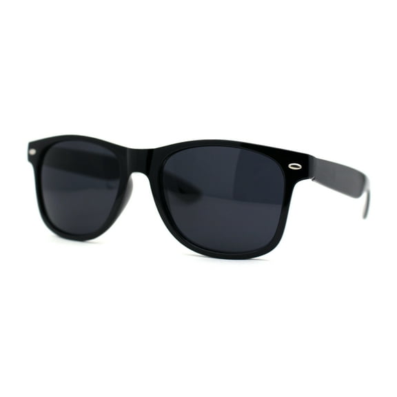 Classic Iconic Hipster Horn Rim Sunglasses Gloss Black