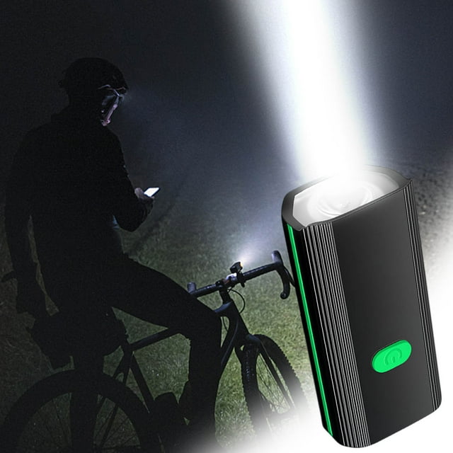 Faro de bicicleta con claxon - Luz LED USB recargable de 250 lúmenes, alarma de 120dB, 3 modos de iluminación, impermeable IPX5 para ciclismo nocturno