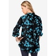 thumbnail image 2 of Roaman's Women's Plus Size Kate Long Sleeve Easy Cotton-Blend Button-Front Shirt, 2 of 6