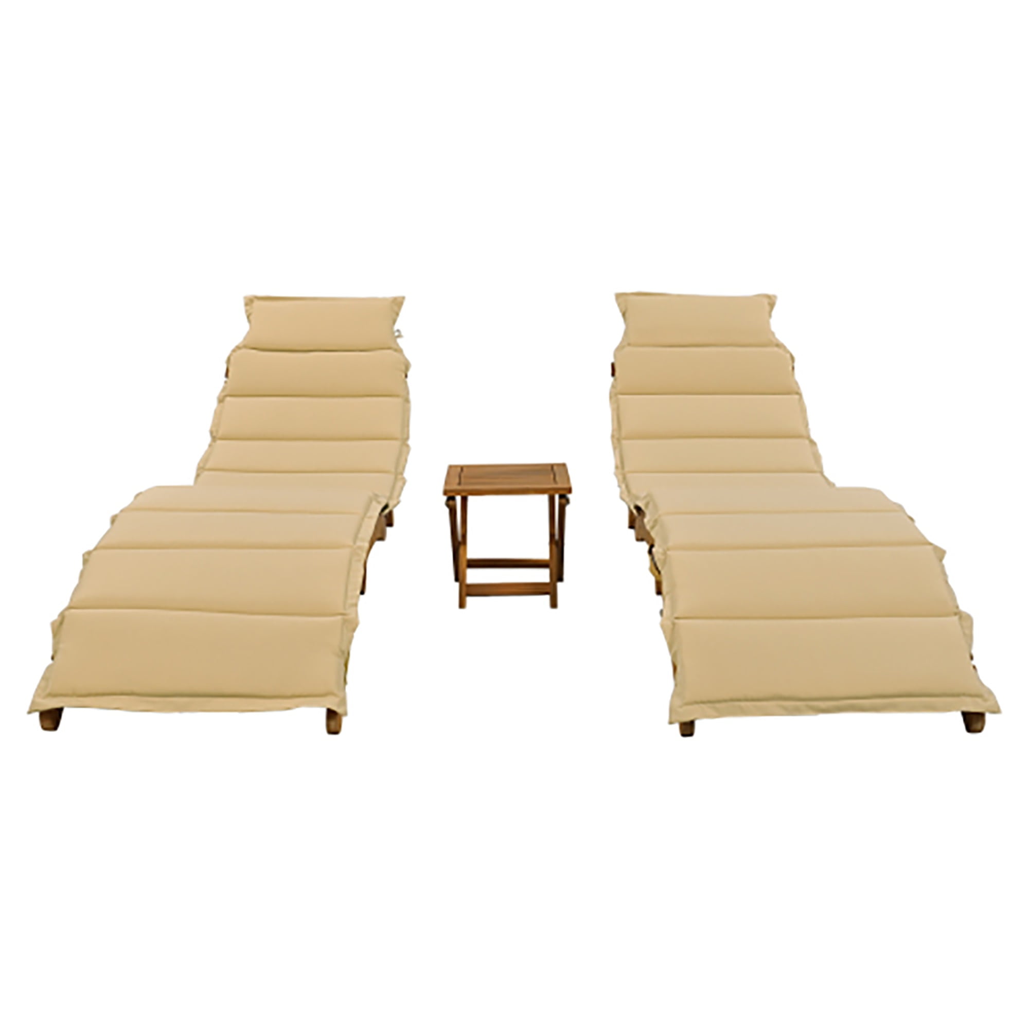 Kadyn Solid Wood Pool Lounger, Casual Outdoor Chair Extended Chaise Set, Portable Patio Lounger with Foldable Table for Beach, Backyard, Poolside, Lawn, Brown. Kadyn Solid Wood Pool Lounger, Casual Outdoor Chair Extended Chaise Set, Portable Patio Lounger with Foldable Table for Beach, Backyard, Poolside, Lawn, Brown.