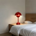 thumbnail image 2 of Rechargeable Mushroom Table Lamp Modern Flower Bud Design, Touch Dimmable 1800mAh Cordless LED Night Light, Minimalist Bedside Lamp for Bedroom Living Room, Portable Nordic Decor Lighting, 2 of 5