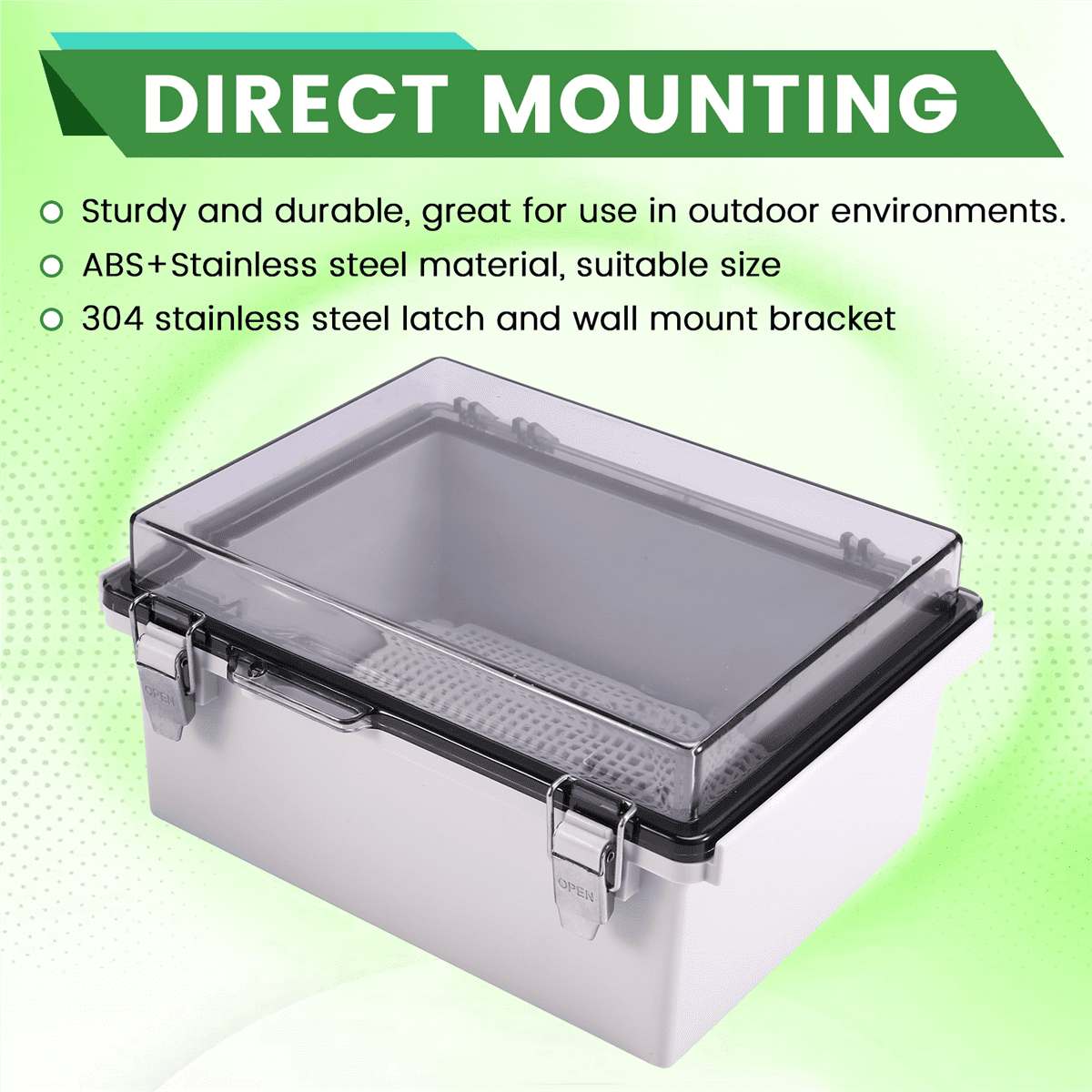 Outdoor WiFi Enclosure Weatherproof Locking Box Waterproof Switch Router 8.7x6.7x4.3inch