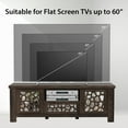 thumbnail image 3 of GVN 55 Inch Retro TV Stand Media Entertainment Center with Mirror Doors and Drawer-Dark Brown, 3 of 10