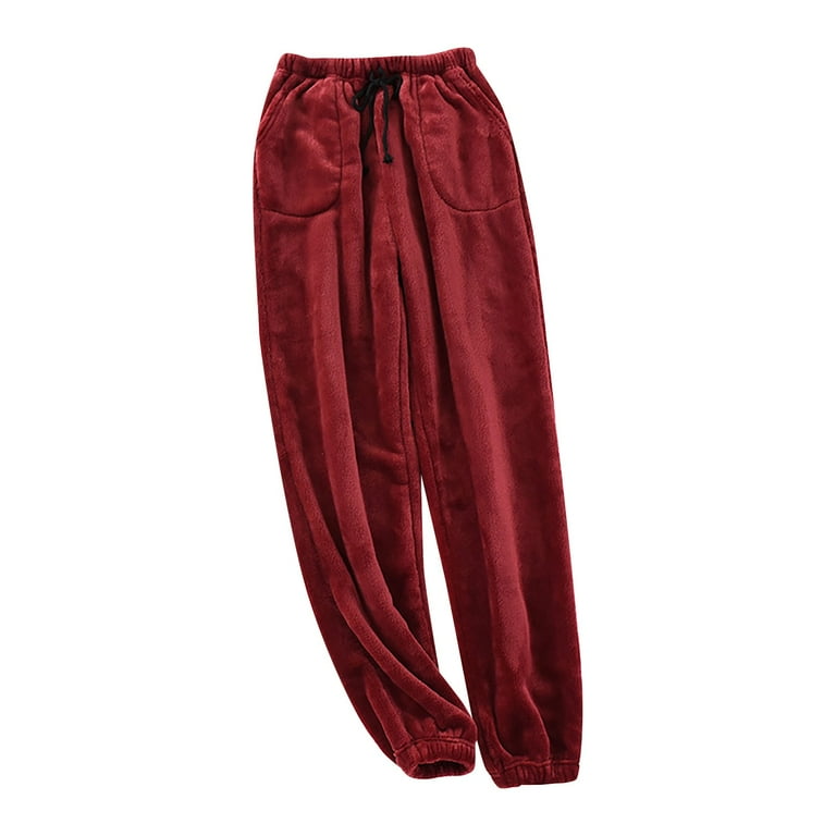 Dtydtpe Clearance Sales, Wide Leg Pants for Women Pajama Pants Women's  Autumn and Winter Warm Flannel Wide Mouth Trousers Loose Large Size Thick  Coral Home Pajamas Cargo Pants Women Gray 