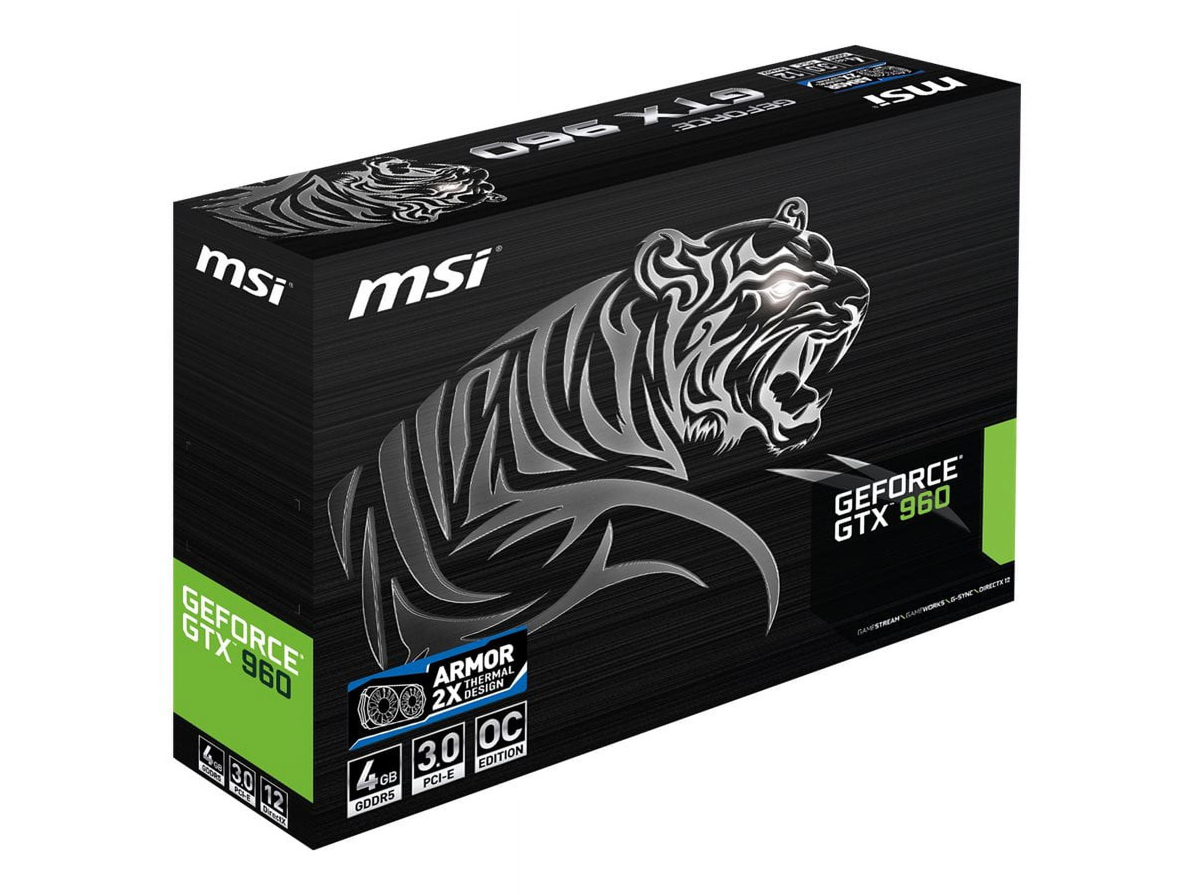 MSI GTX 960 4GD5T OC Graphics card GF GTX 960 4 GB GDDR5