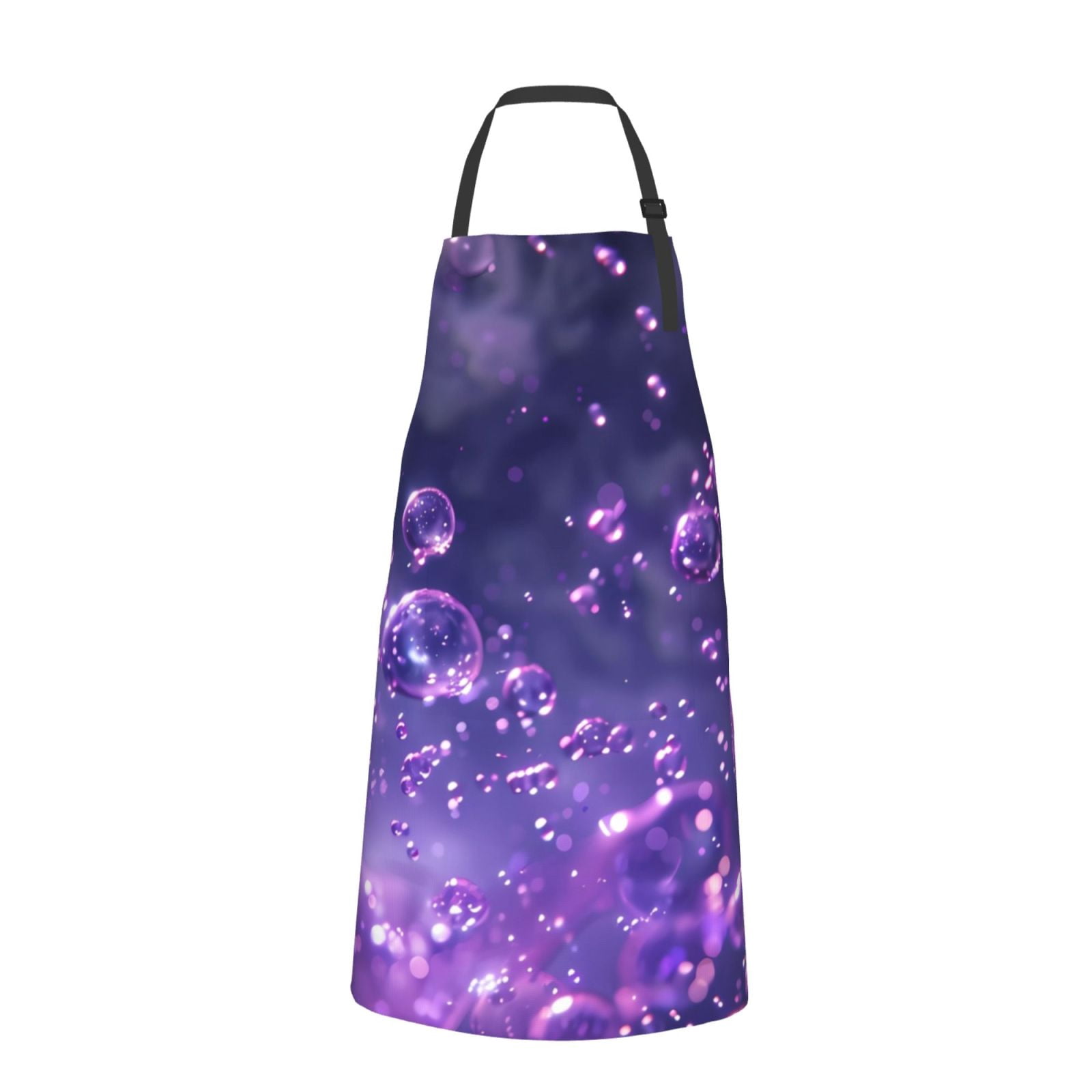 Picia Purple Bubble Abstract Art Waterproof Apron for Unisex Adult - Adjustable Bib Apron with Pockets, Ideal for Cooking, Gardening, Painting, and Household Chores