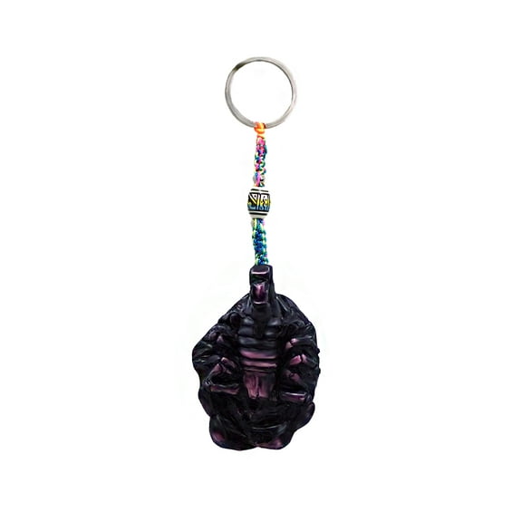 Scorpion Zodiac Insect Animal 3D Figurine Keychain Multicolored Macramé Metal Ring - Handmade Gifts Boho Car Keys Bag Accessories