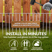 Dig Defence Dog Fence No Dig Barrier Fence Panels for Large Pets 10 Pack up to 30 ft