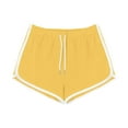thumbnail image 2 of Elvqul Sports Shorts for Women Yoga Workout Running Yellow Pull on Womens Shorts, 2 of 6