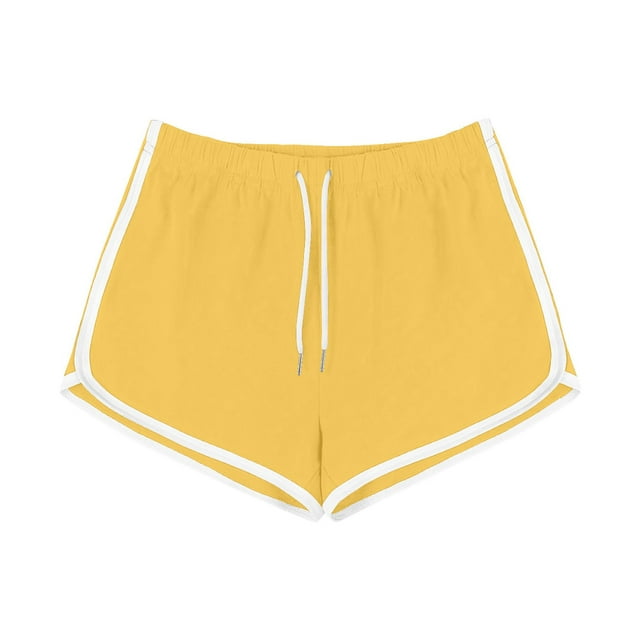 Timegard Shorts for Women Summer Casual Loose Workout Shorts Elastic Waist Comfy Homewear Block Color