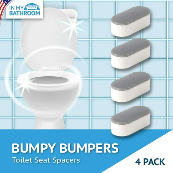 In My Bathroom | Bumpy Bumpers Toilet Seat Spacers (4 Pack, Strong Adhesive, Universal Fit)
