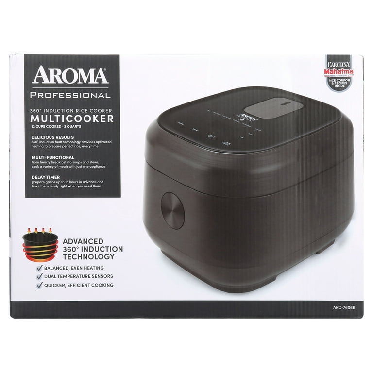 Aroma 12-cup Professional 3qt. Induction Rice Grain Cooker, Rice Cookers