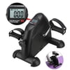 Arm and Leg Pedal Exerciser with LCD Display Mini Exercise Bike Indoor Fitness Cycling Resistance Adjustable (Black)