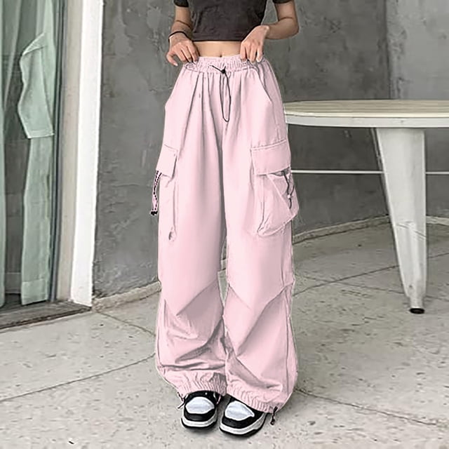 WILLBEST Pantalones Casuales y elegantes para Mujer, Pantalones Deportivos Holgados de Pierna Ancha para Uso Urbano y Moda Urbana. Chica