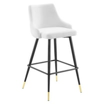 Modway Adorn Performance Velvet Bar Stool in White