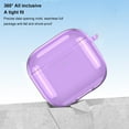 thumbnail image 6 of SUNHUFA Clear Protective Case with Carabiner TPU Cover for Airpods 4(Transparent Purple), 6 of 9