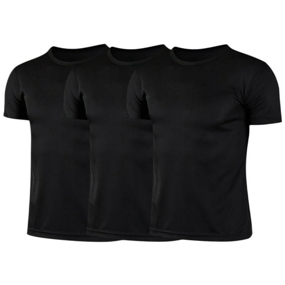 Sholeno Kids 3 Pcs Sport Tee Shirts for Boys Short Sleeve Quick Dry Running T-shirt Gym Fitness Tee Black 160/S