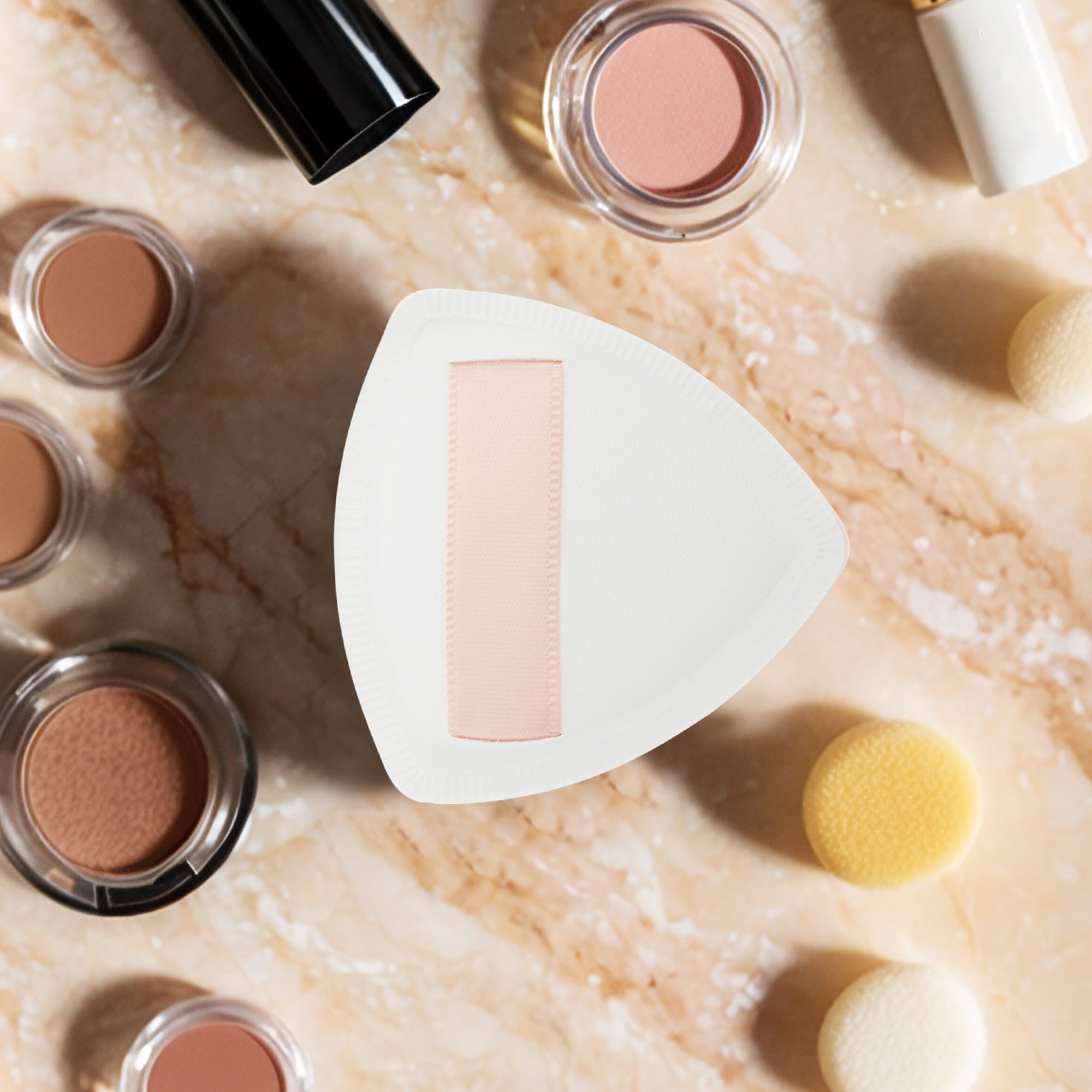 Unique Bargains 1 Pc Portable Puff for Travel Makeup [2.36"x2.36"] White