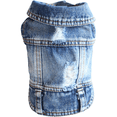 thumbnail image 1 of Chaqueta vaquera para perro, camiseta vaquera azul para cachorro, ropa para perro lavable a máquina, ropa cómoda y fresca, 1 of 6