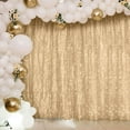 thumbnail image 4 of Efavormart 8ftx8ft Champagne Hanging Leaf Petal Taffeta Photography Backdrop Curtain Panel With Rod Pocket, Event Greenery Background Drape, 4 of 11