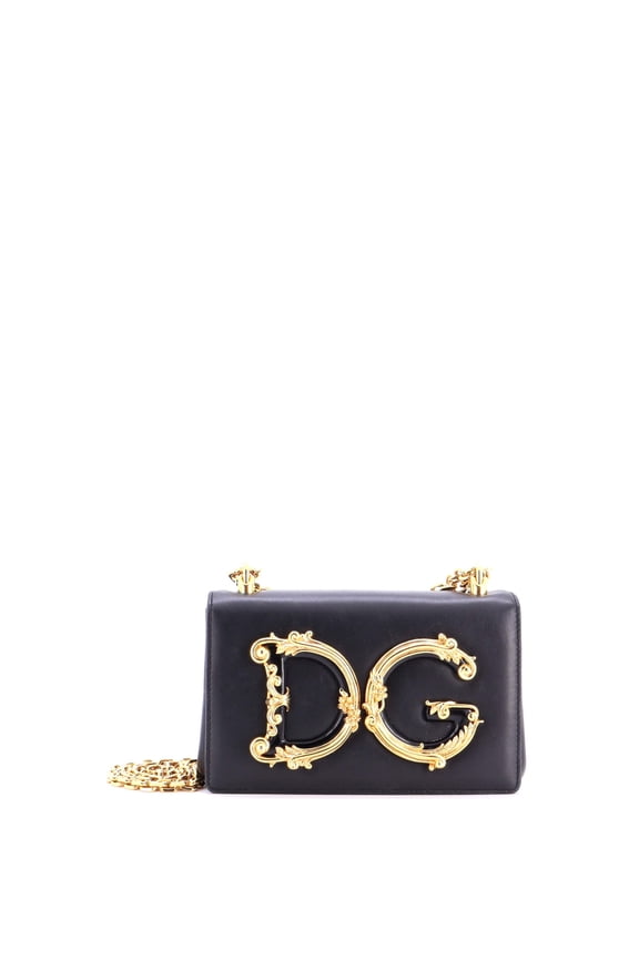 Pre-Owned DG Girls Flap Bag Embellished Leather Small By Rebag