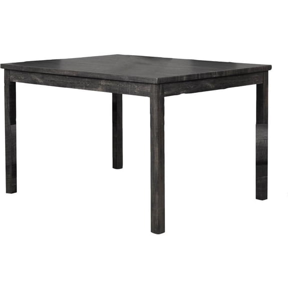 Pemberly Row Modern 48" Rectangular Wood Dinette Table in Black