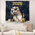 thumbnail image 2 of Happy New Year Ragdoll Welcome 2025 Balloon Firework Party Tapestry Cat Lover Kitten Owner Gifts Idea Wall Hanging Backdrop Home Decor - 01014, 2 of 5