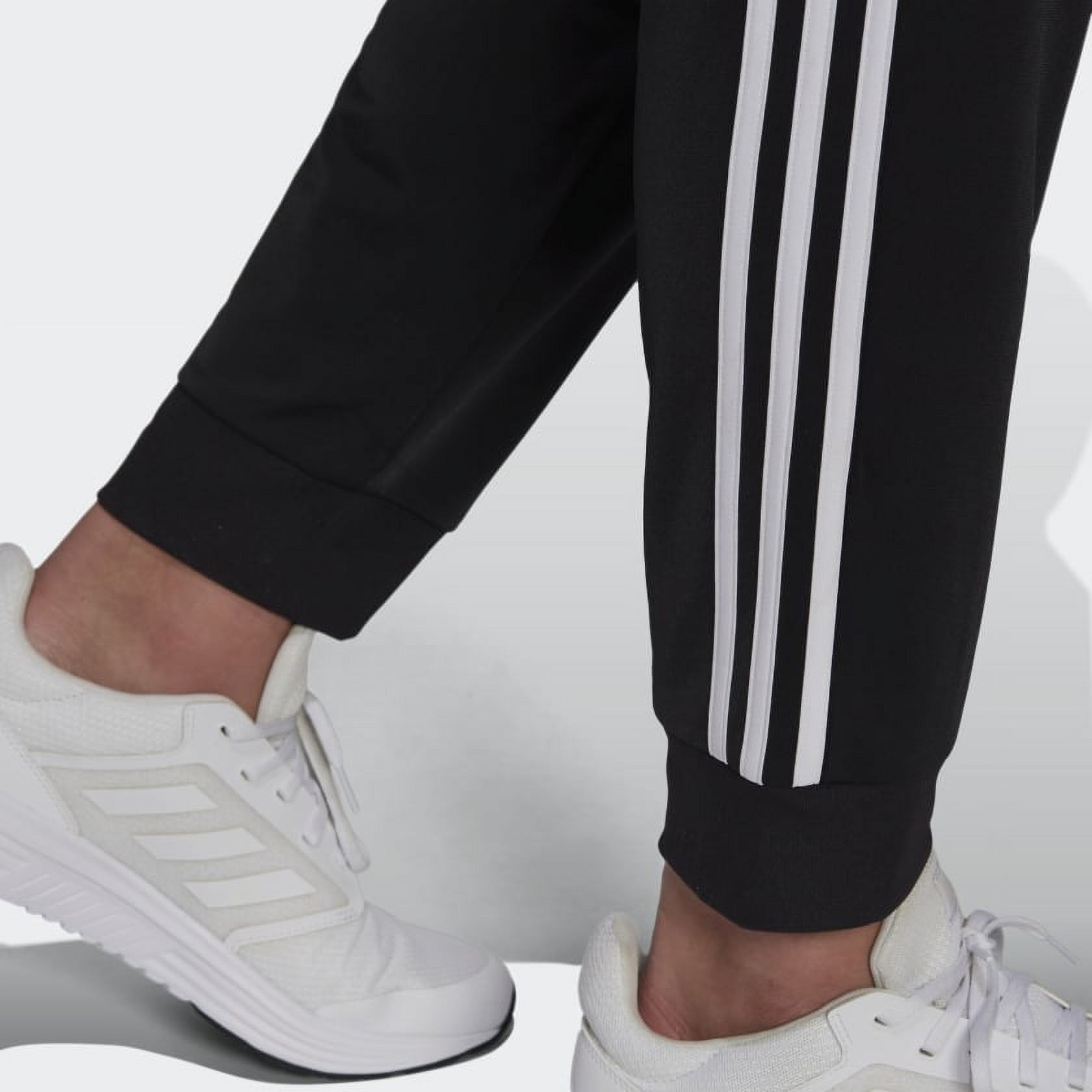 Adidas Men's Tricot Tapered 3-Stripes Track Pant Black photo 6