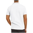 thumbnail image 3 of CHEEREAM Men's Polo Shirts Short Sleeve Classic Fit Golf Shirts Casual Solid Waffle Collared T Shirt White XL, 3 of 8