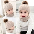 thumbnail image 3 of GRNSHTS 2PCS Toddler Baby Knit Hat Scarf Winter Warm Beanie Cap with Circle Loop Scarf Neck Warmer (Beige), 3 of 9