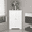 White 11, variant on Freestanding Corner Storage Cabinet with 2 Doors and Adjustable Shelves, White MDF Narrow Floor Cabinet Organizer for Bathroom, Kitchen, Living Room, or Bedroom