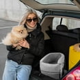 HNGMEI Comfortable Dog Console Car Seat for Small Dogs Pet Booster